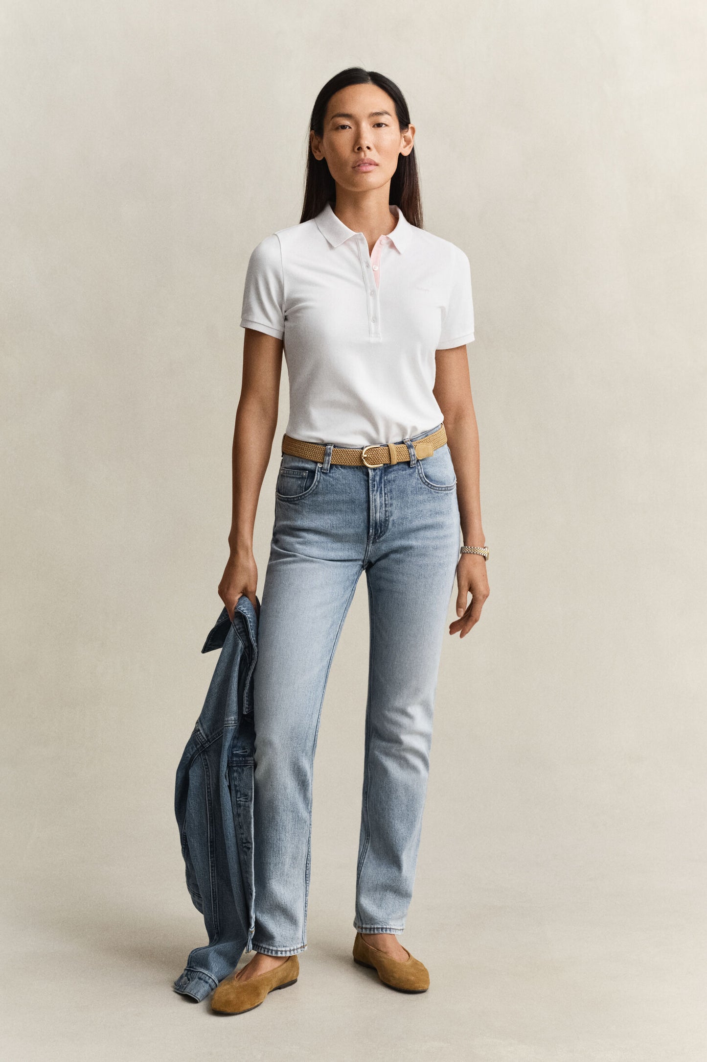 Slim Contrast Pique Polo Shirt