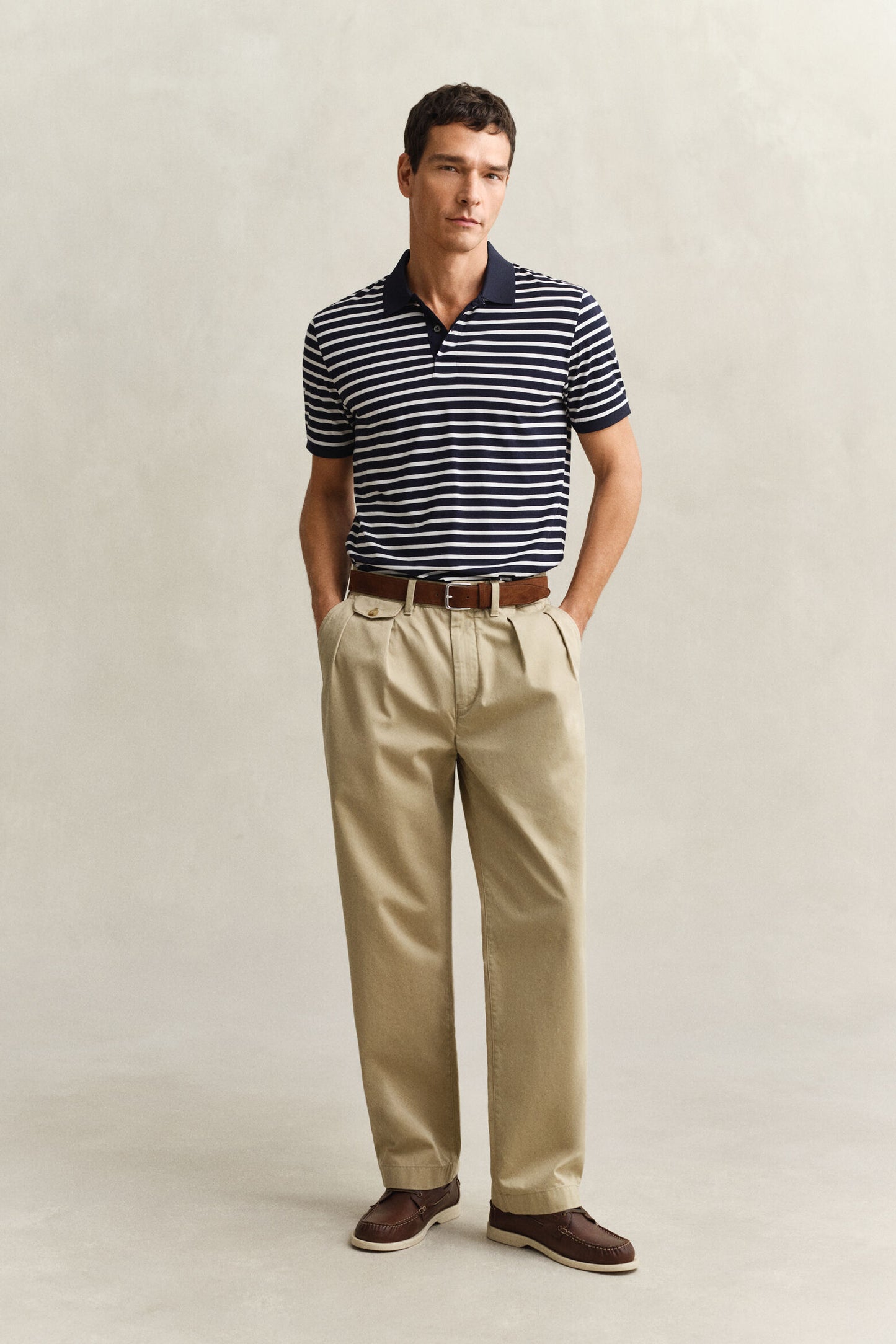 Pima Cotton Striped Polo Shirt