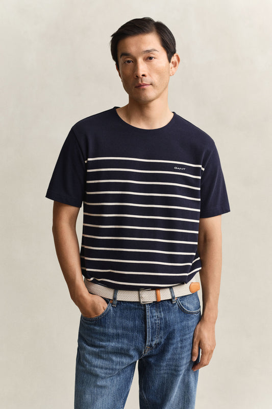 Placed Stripe Short Sleeve Tshirt