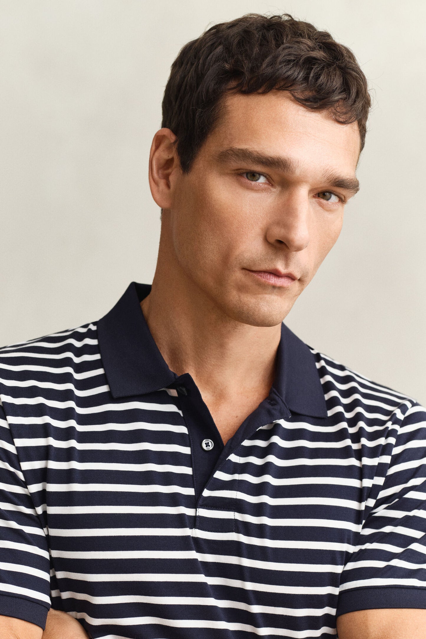 Pima Cotton Striped Polo Shirt
