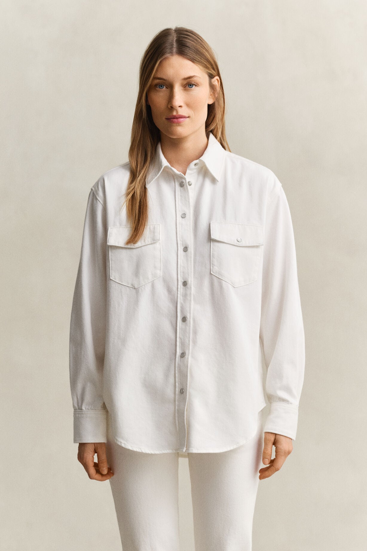 Relaxed Pocket Denim Long sleeve Shirt