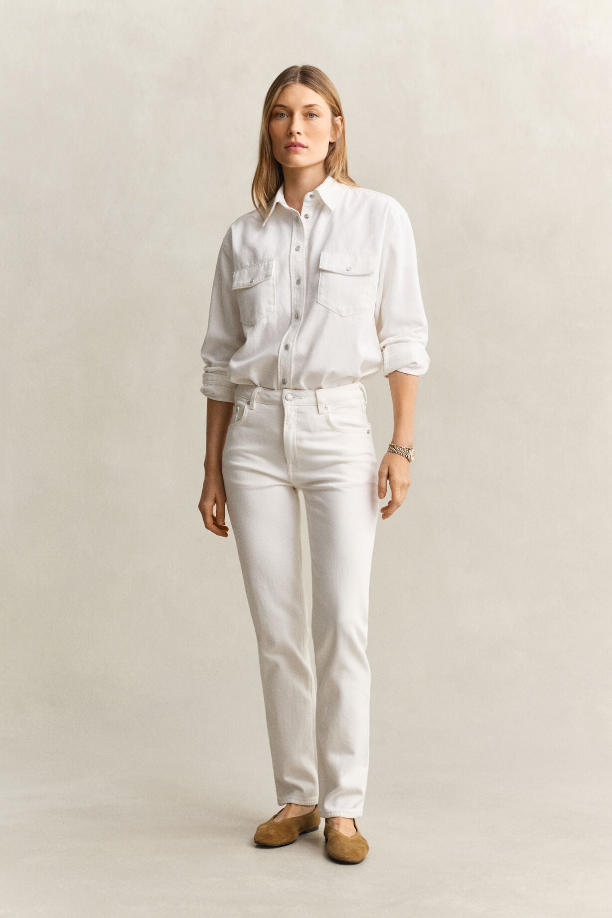 Relaxed Pocket Denim Long sleeve Shirt