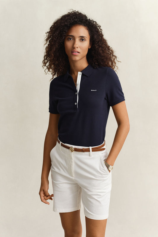 Slim Contrast Pique Polo Shirt