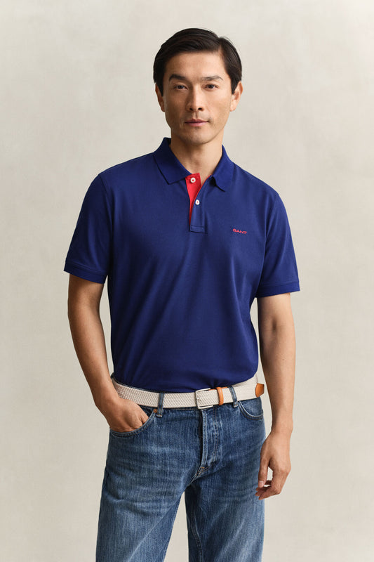 Regular Contrast Pique Short sleeve Polo