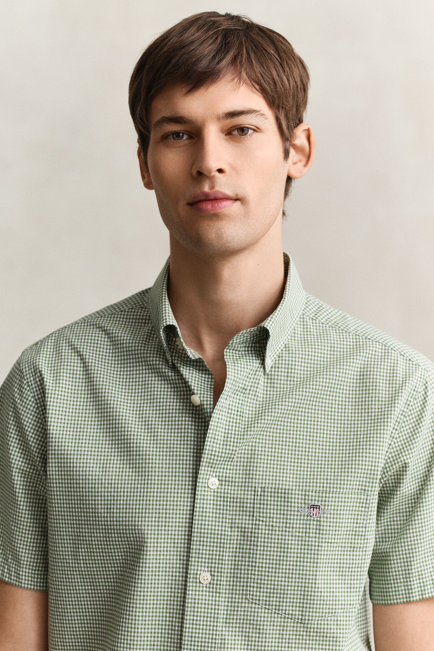 Regular Classic Poplin Gingh SS Shirt