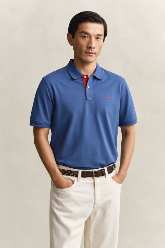 Contrast Piqué Polo Shirt