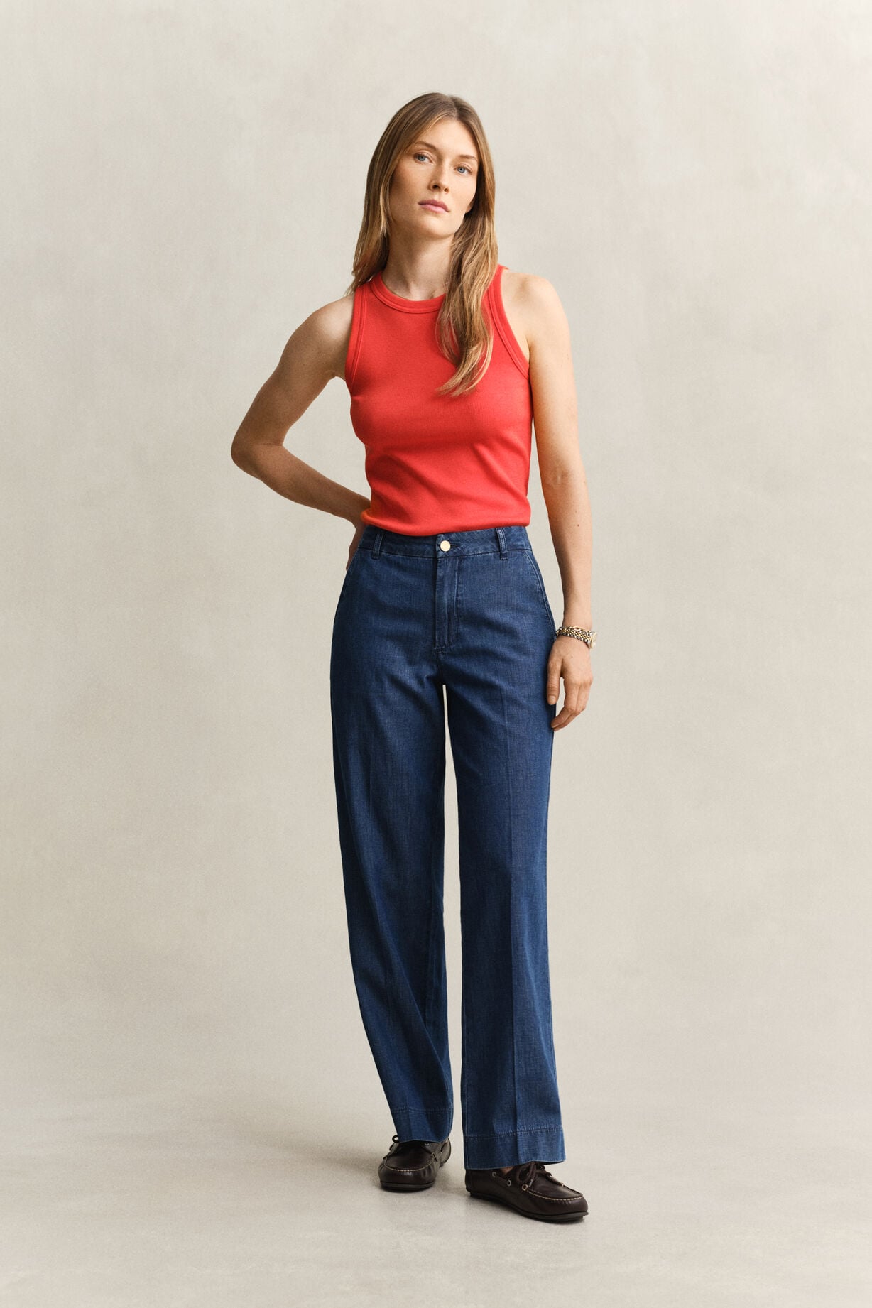 Relaxed Cotton Linen Jeans