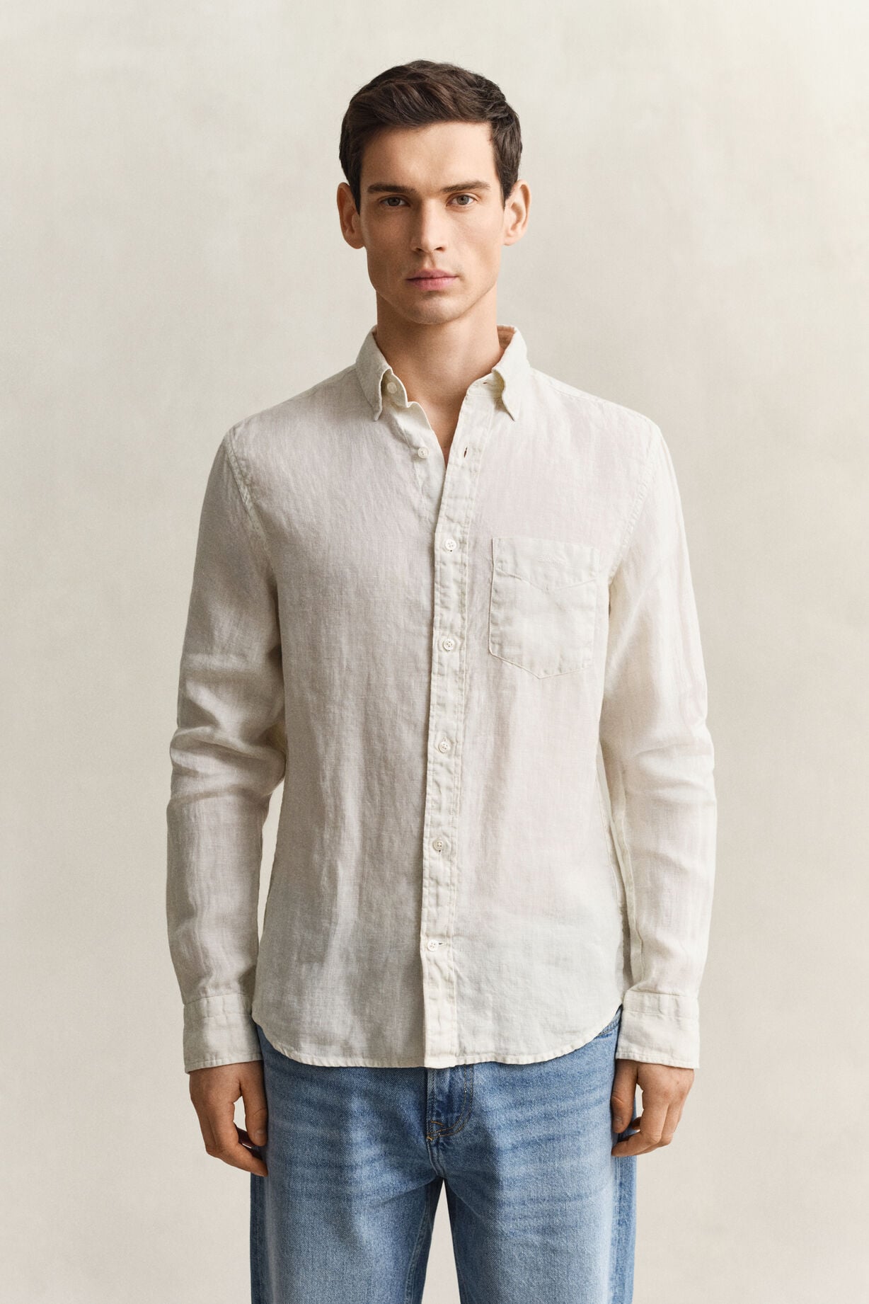 Regular Gmnt Dyed Linen Shirt