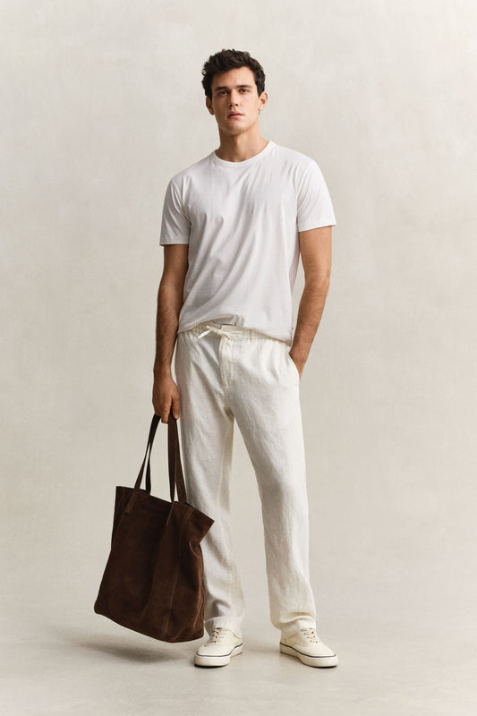 Regular Fit Linen Drawstring Pants