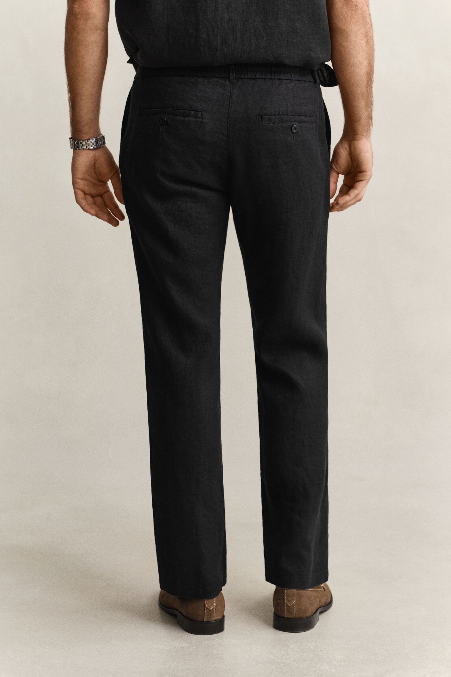 Regular Fit Linen Drawstring Pants