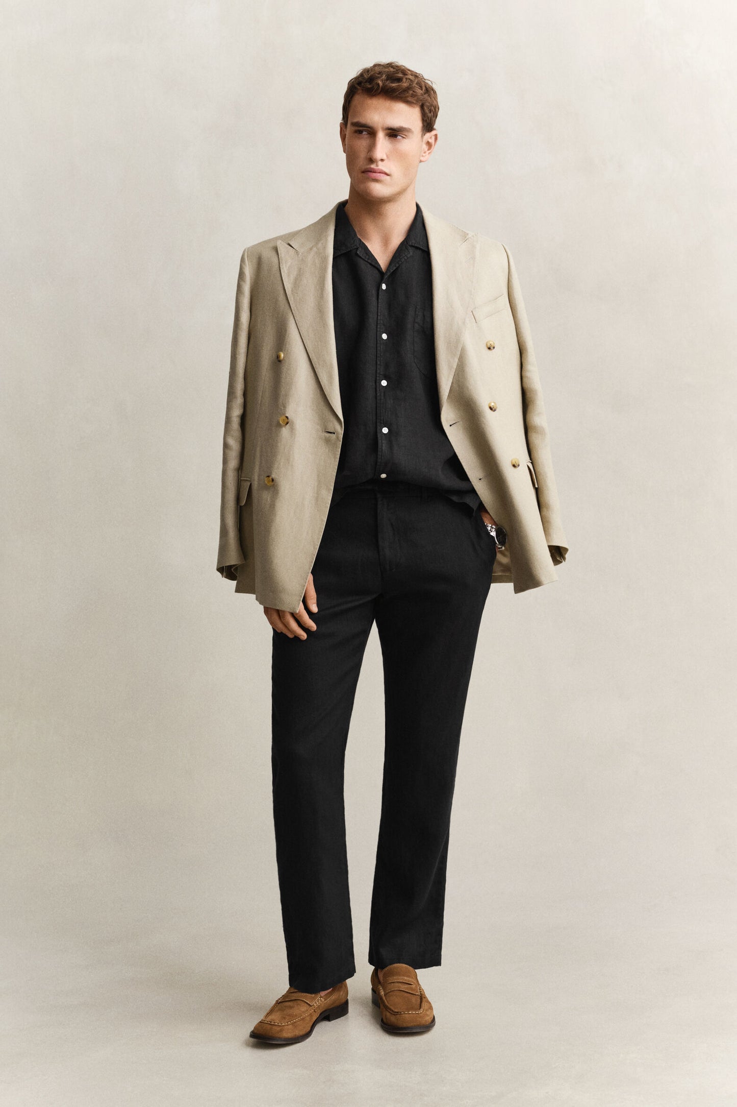 Regular Fit Linen Drawstring Pants