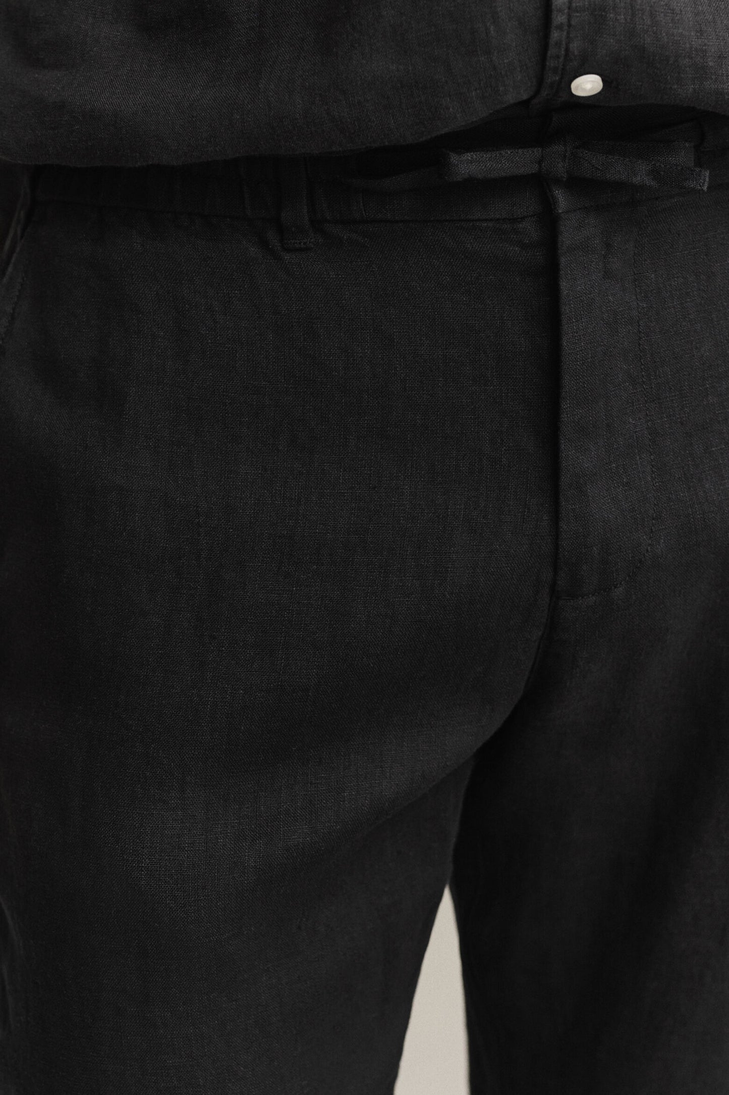 Regular Fit Linen Drawstring Pants