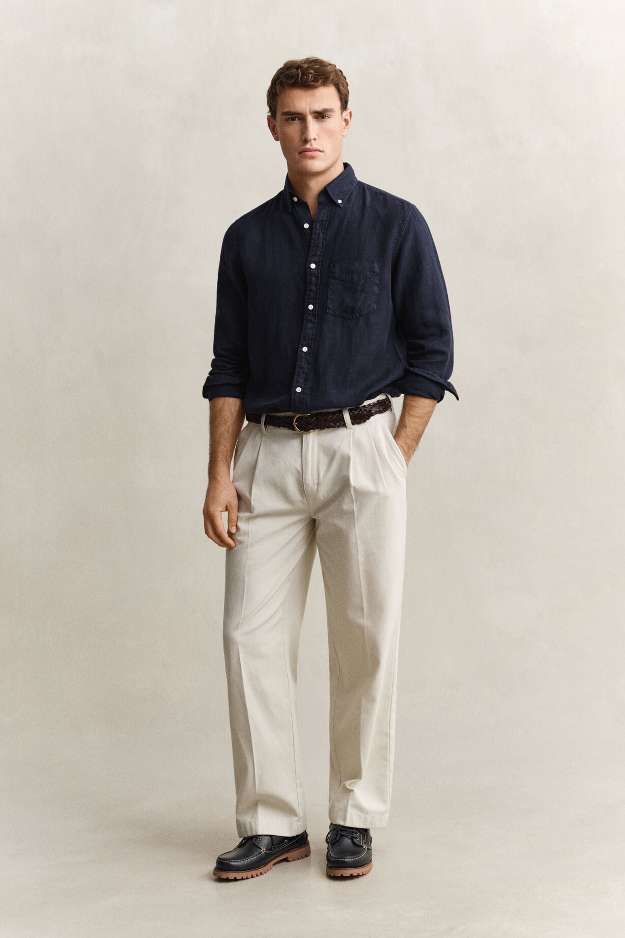 Regular Gmnt Dyed Linen Shirt