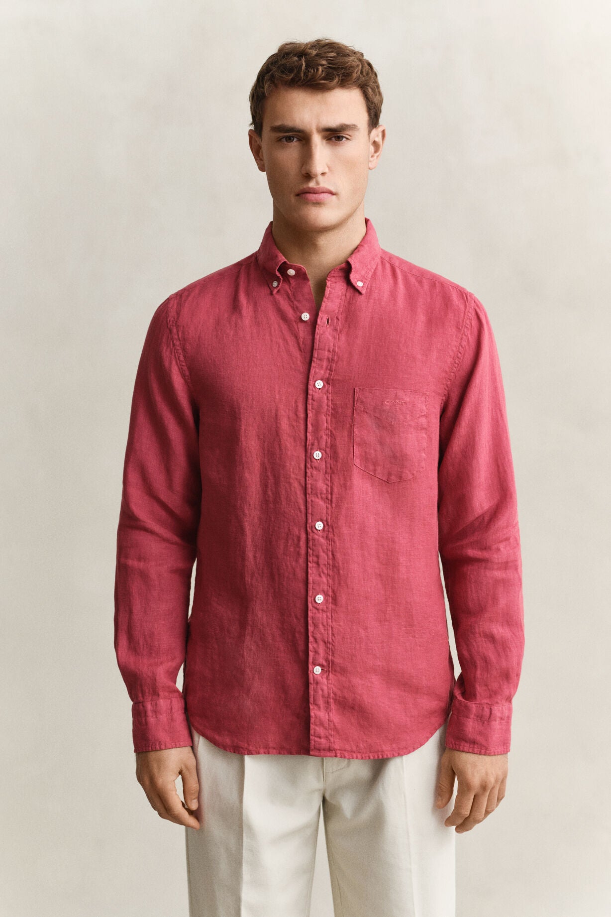 Regular Gmnt Dyed Linen Shirt