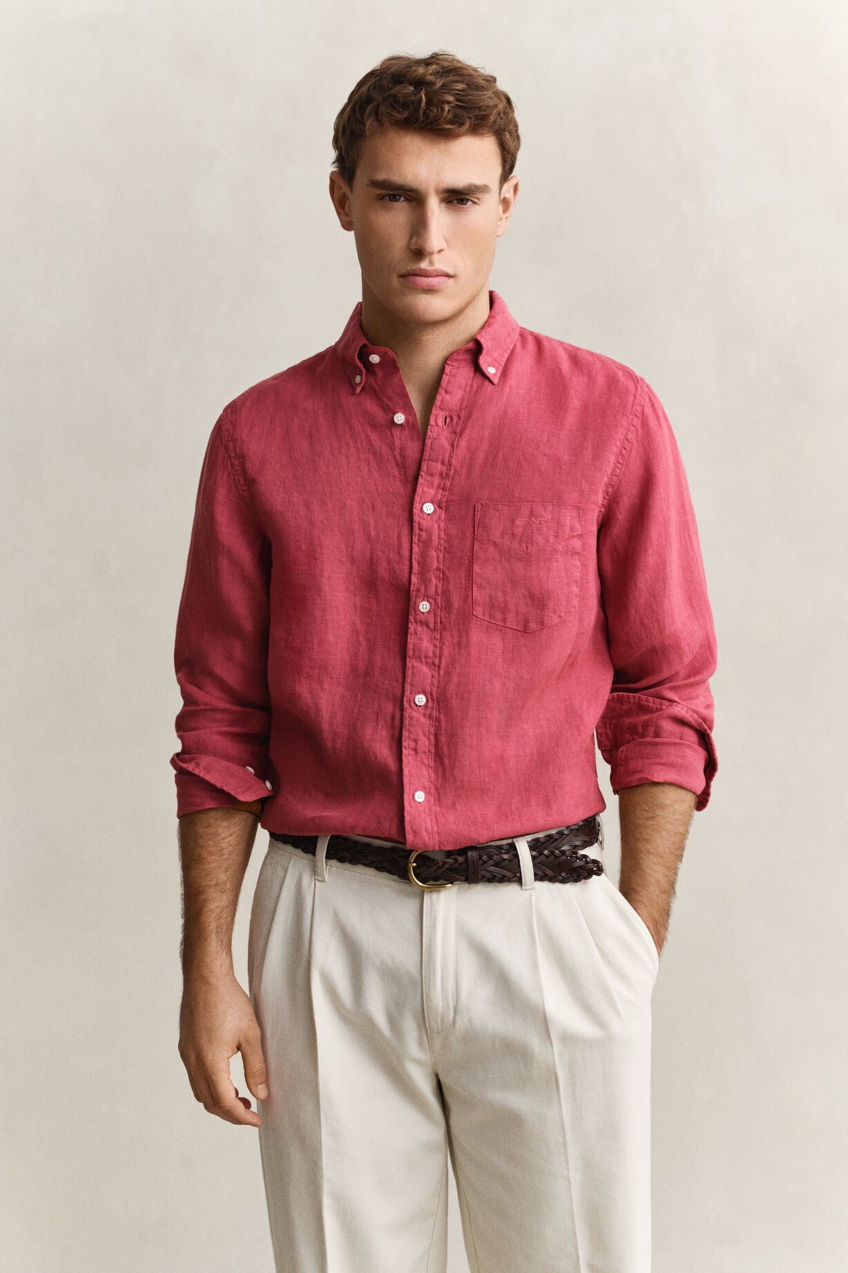 Regular Gmnt Dyed Linen Shirt