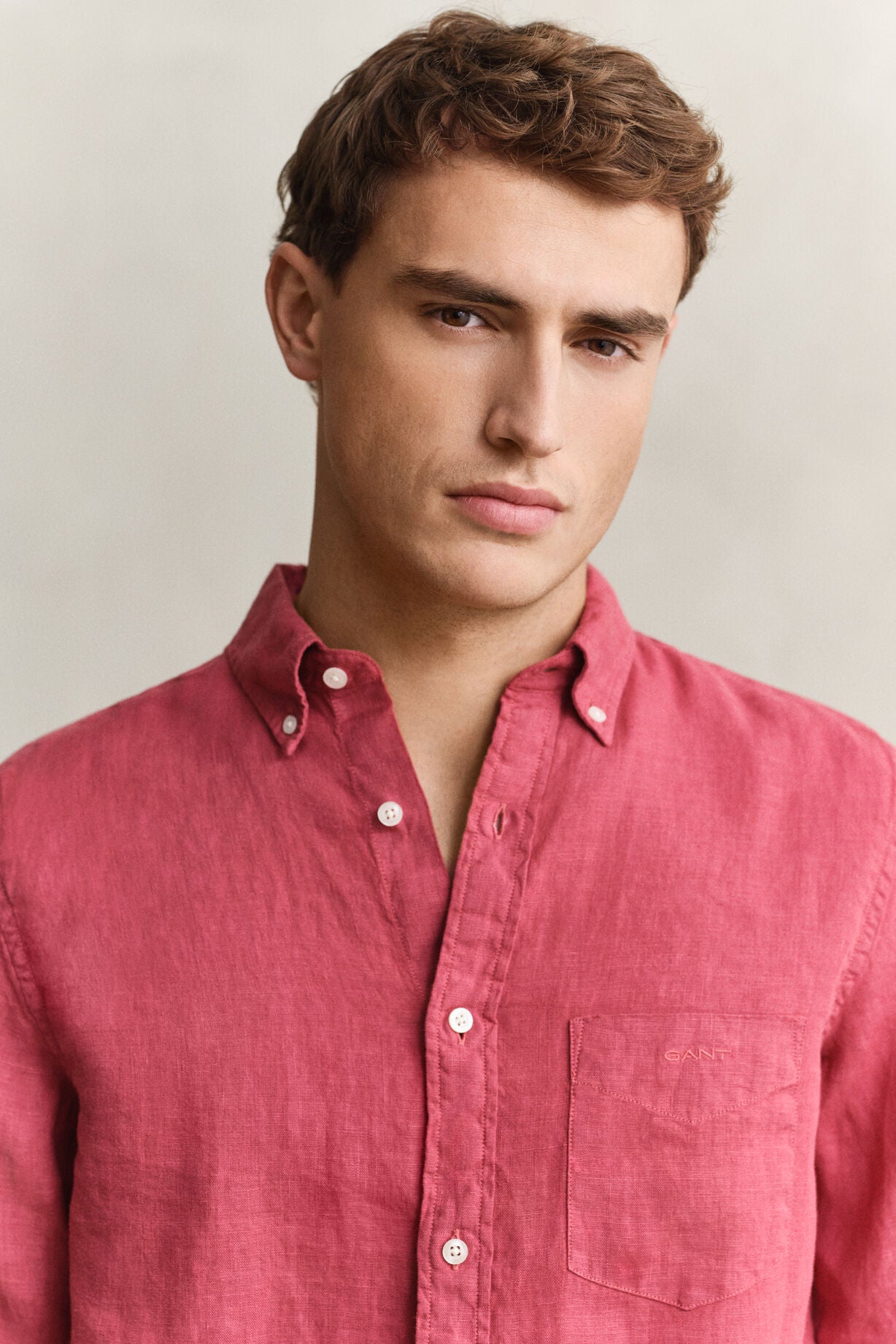 Regular Gmnt Dyed Linen Shirt