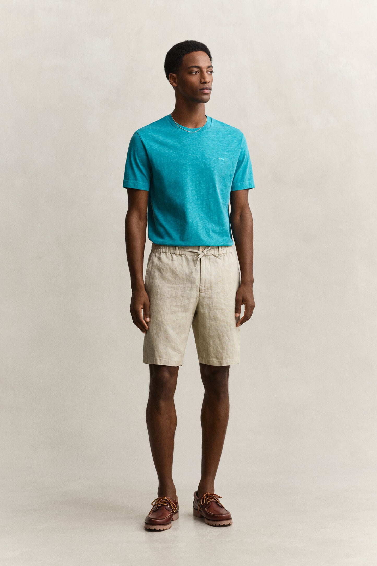Regular Linen Drawstring Shorts
