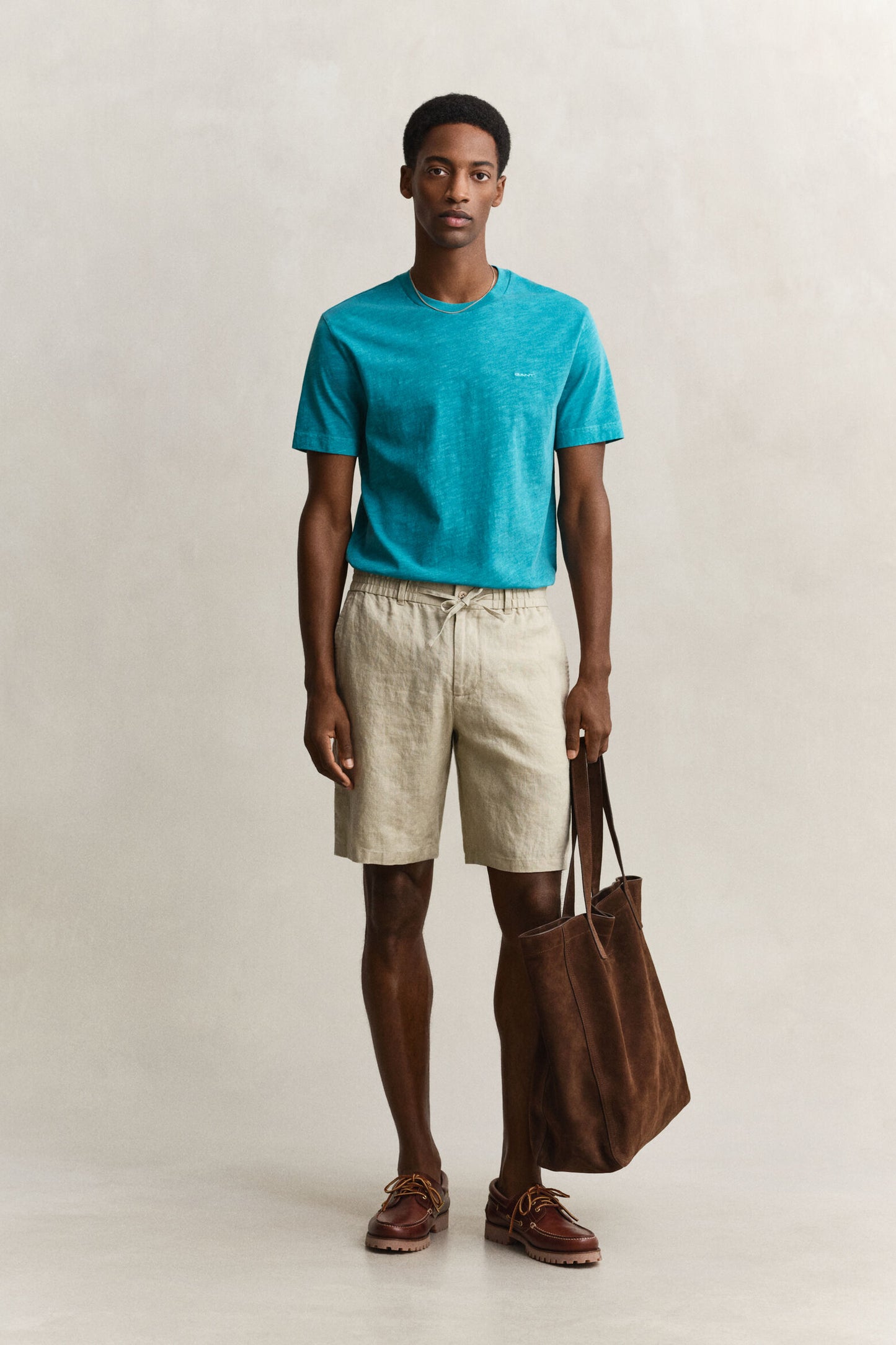 Regular Linen Drawstring Shorts