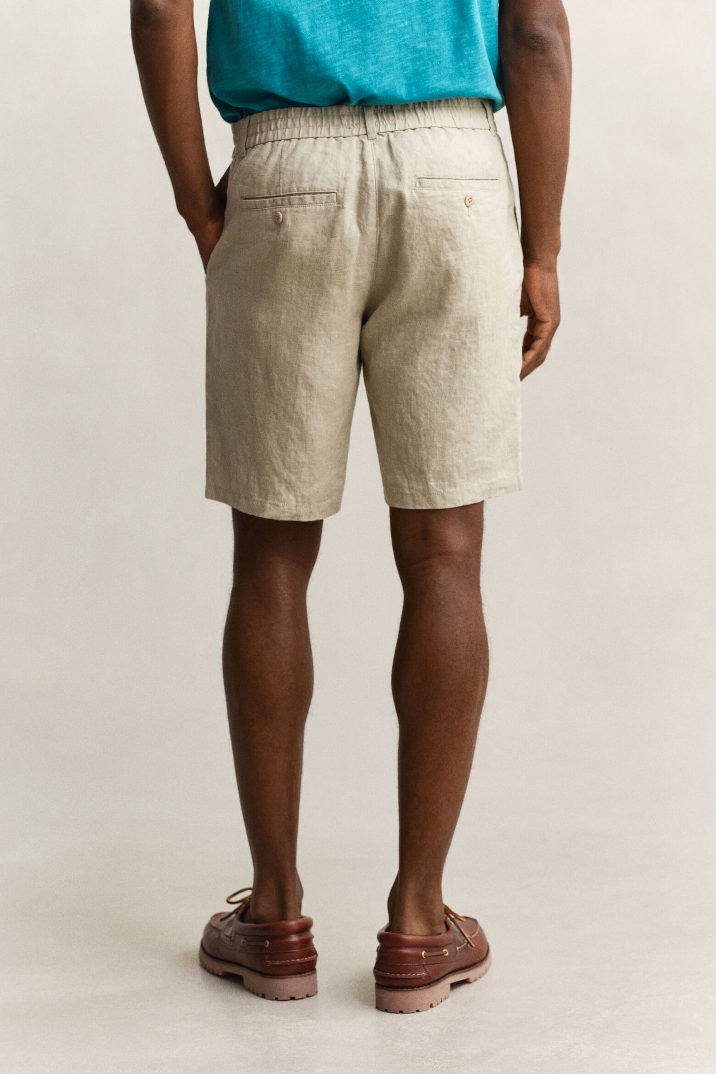 Regular Linen Drawstring Shorts