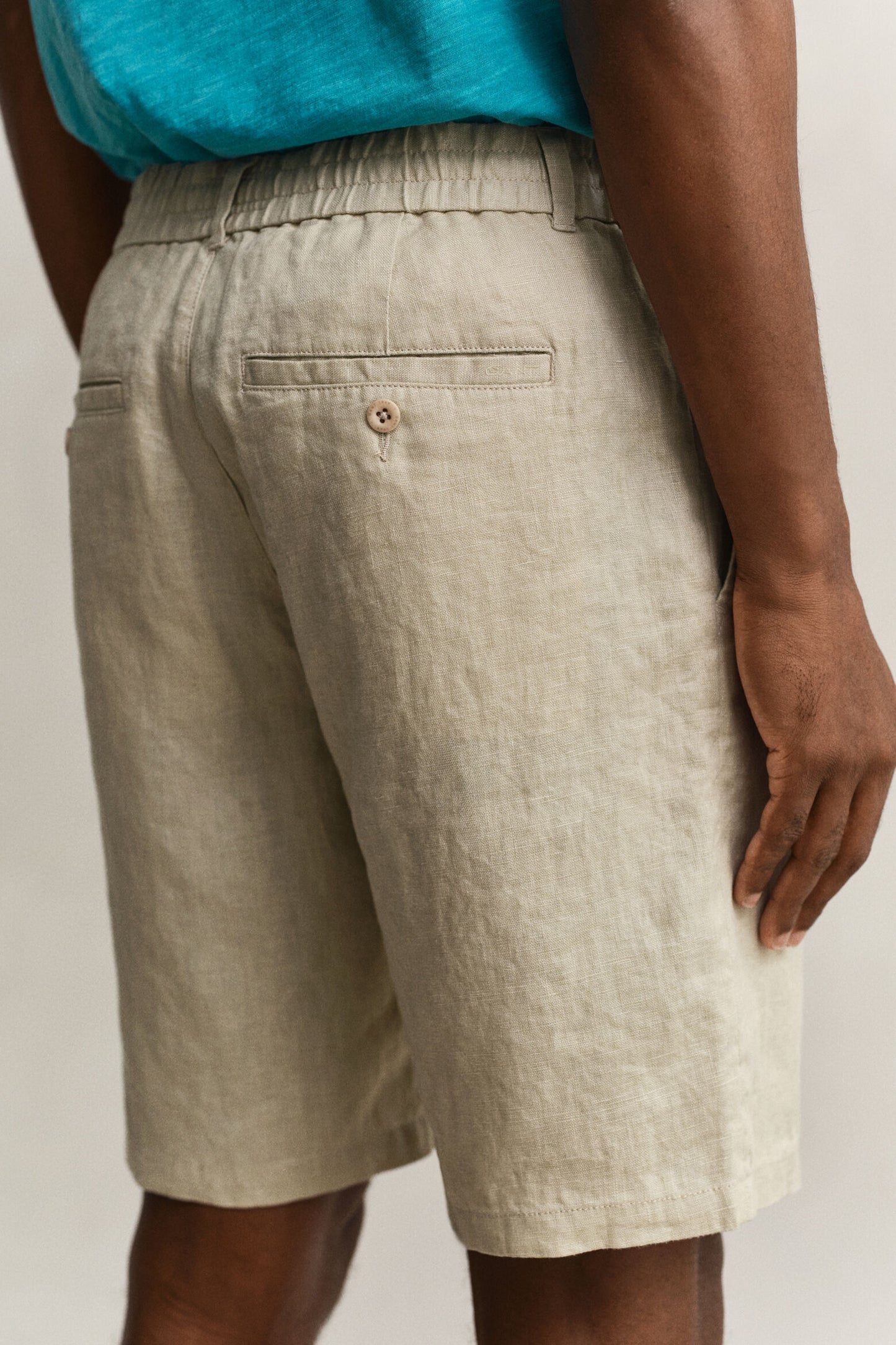 Regular Linen Drawstring Shorts