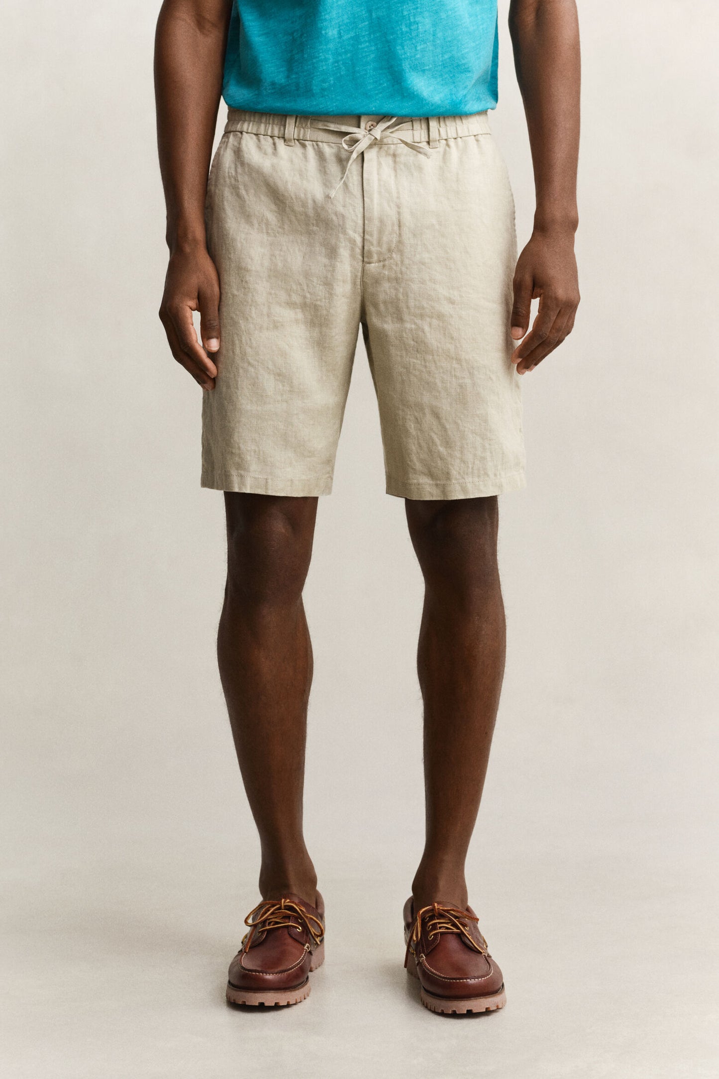 Regular Linen Drawstring Shorts