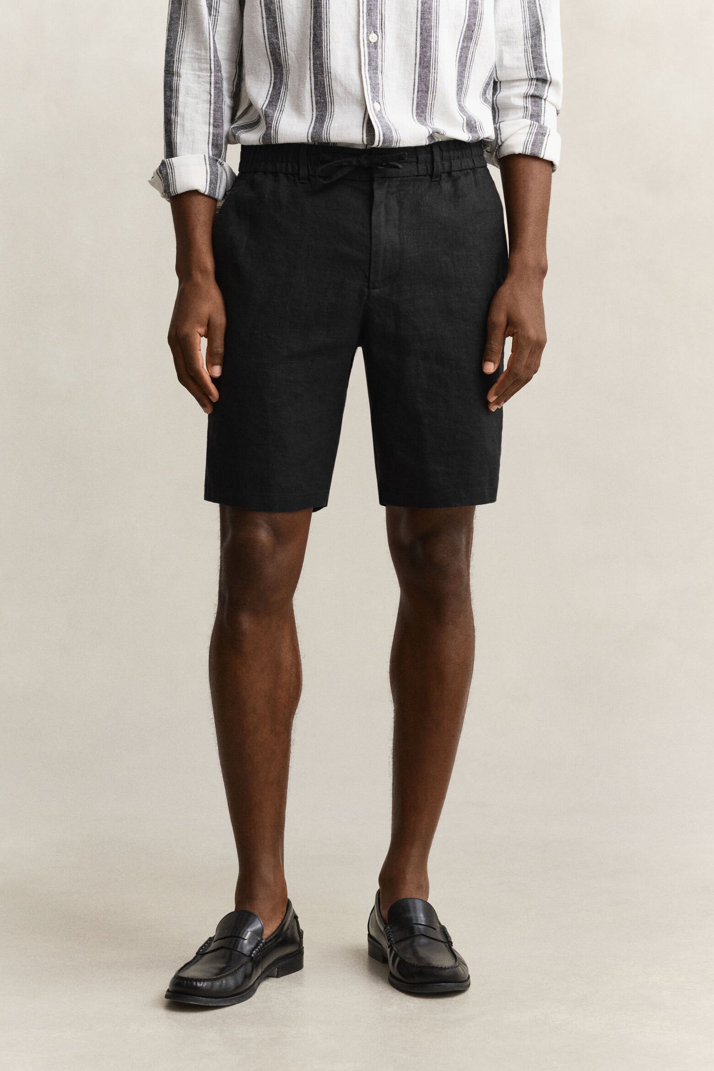Regular Linen Drawstring Shorts