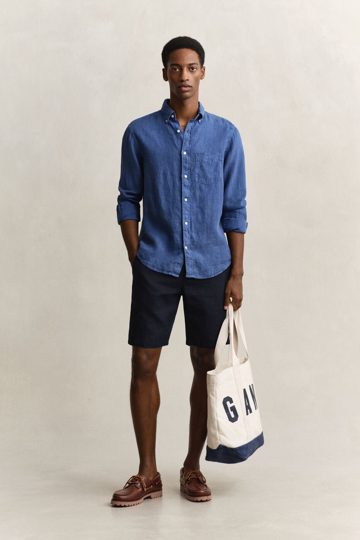 Regular Gmnt Dyed Linen Shirt
