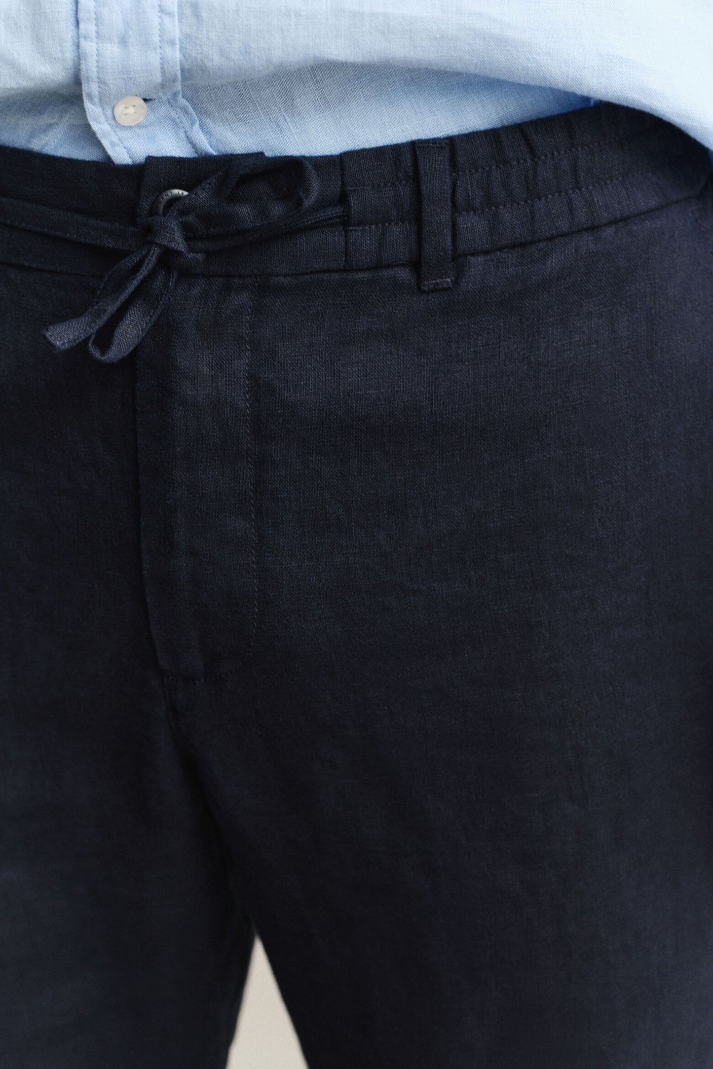 Regular Fit Linen Drawstring Pants