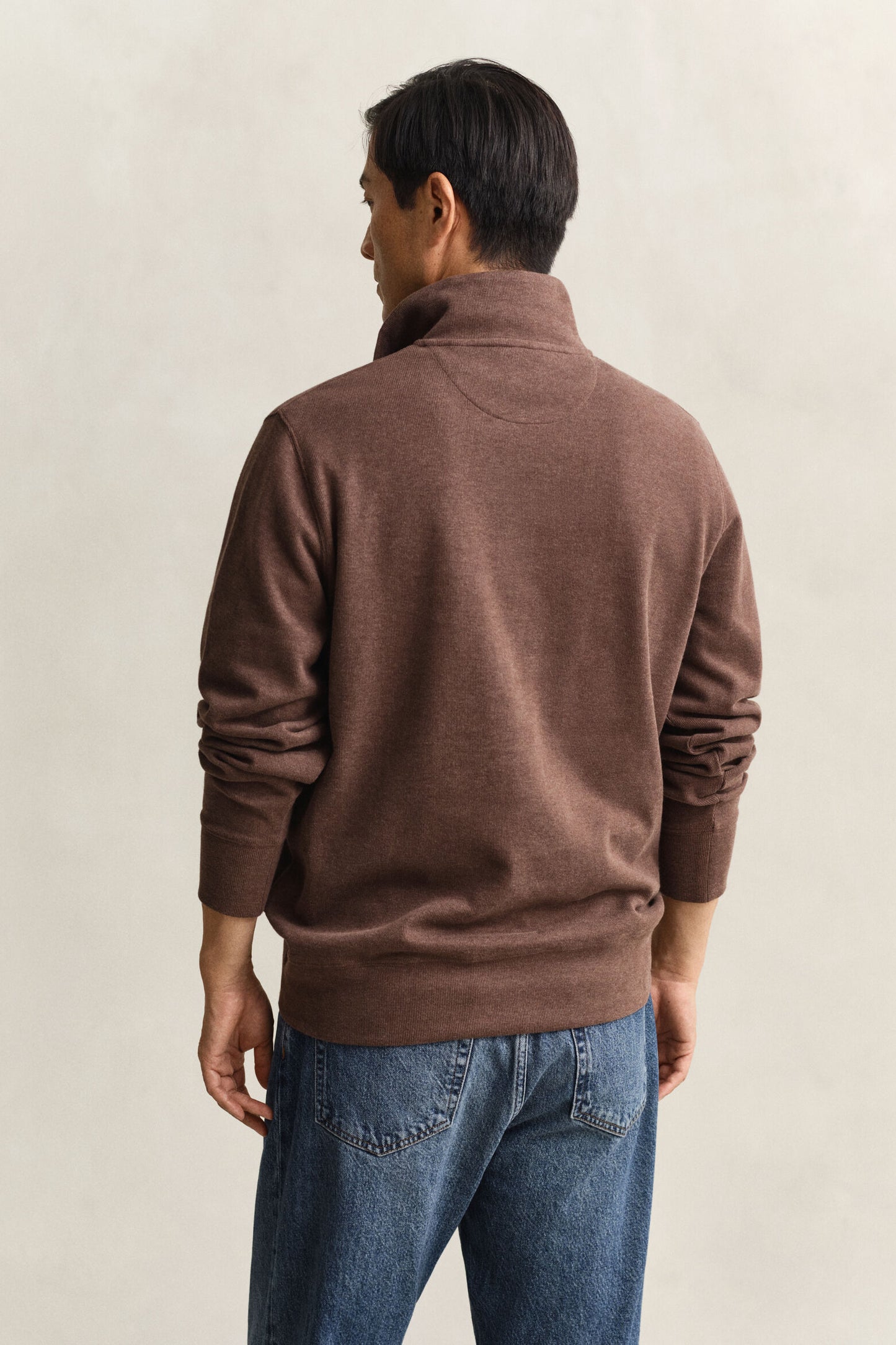 Light Seersucker Half Zip Top