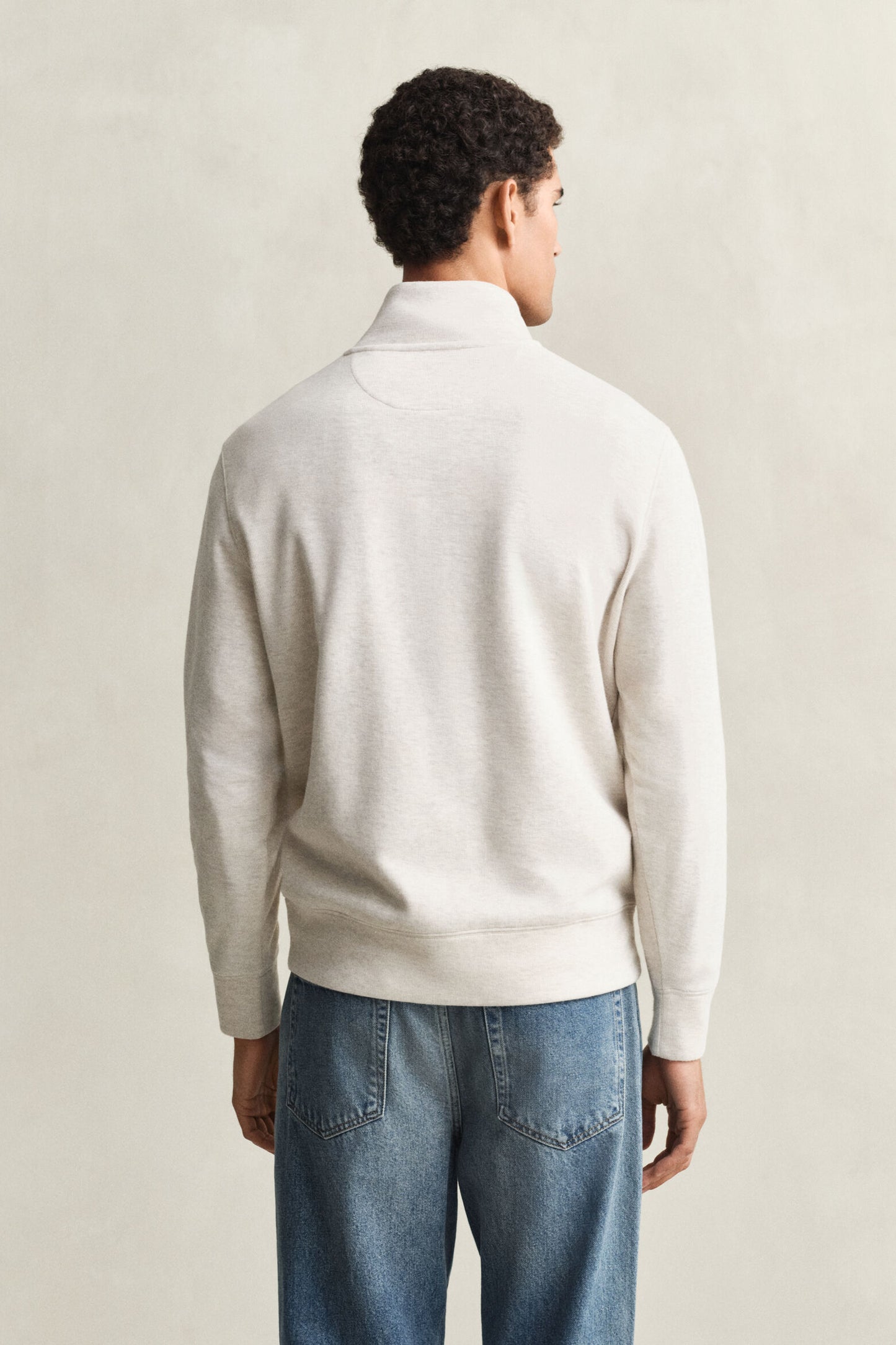 Light Seersucker Half Zip Top