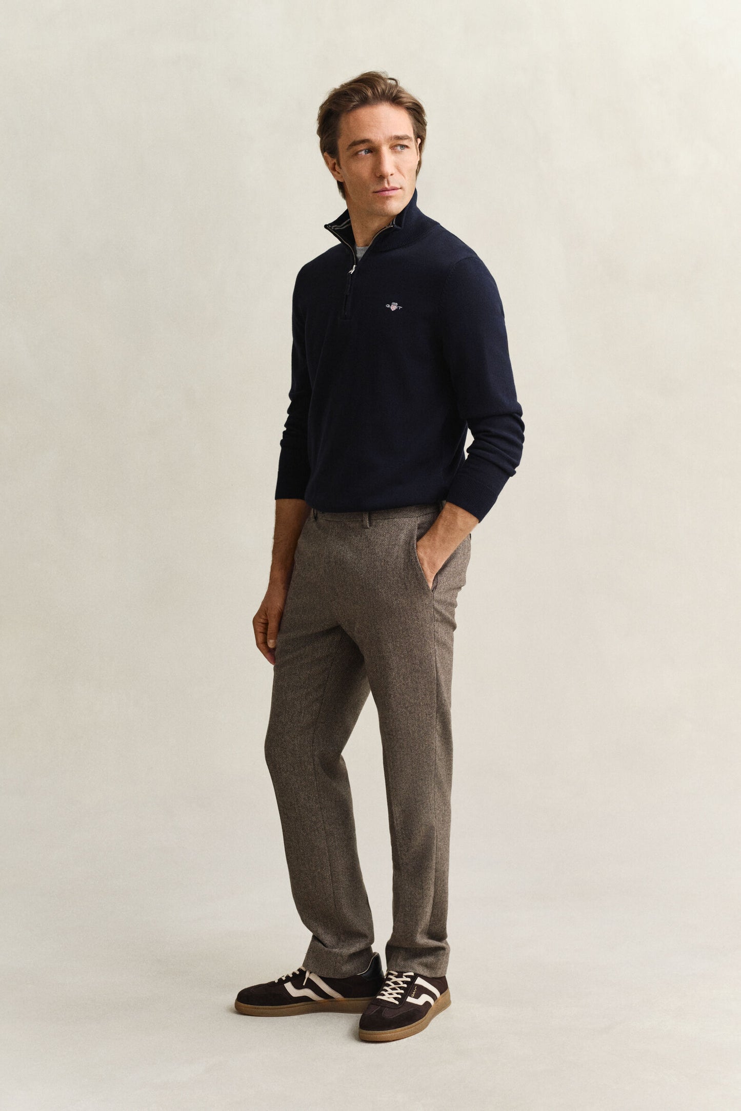 Classic Cotton Half Zip Sweater