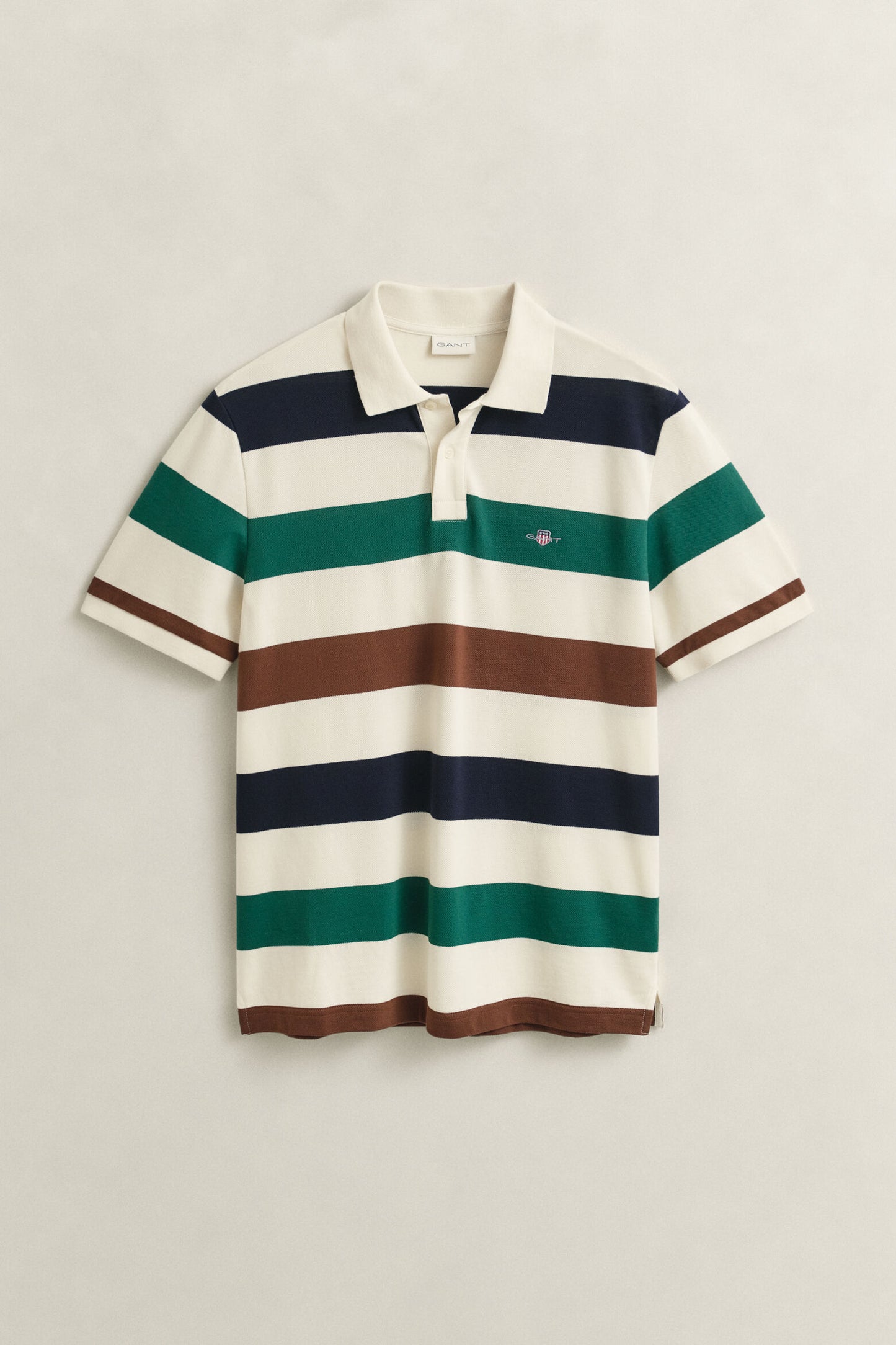 Striped Short Sleeve Polo Shirt