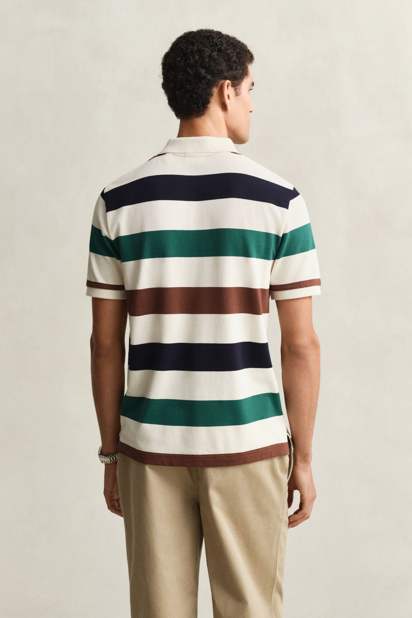 Striped Short Sleeve Polo Shirt