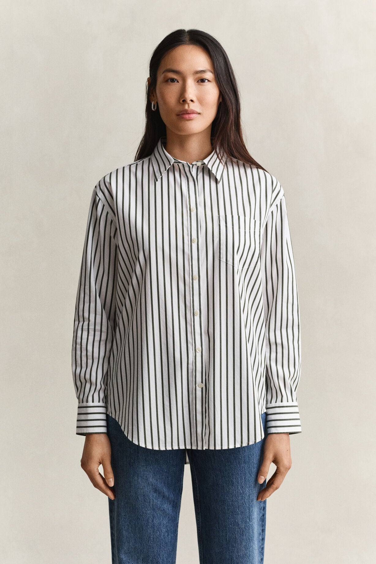 Relaxed Classic Poplin Striped Shirt