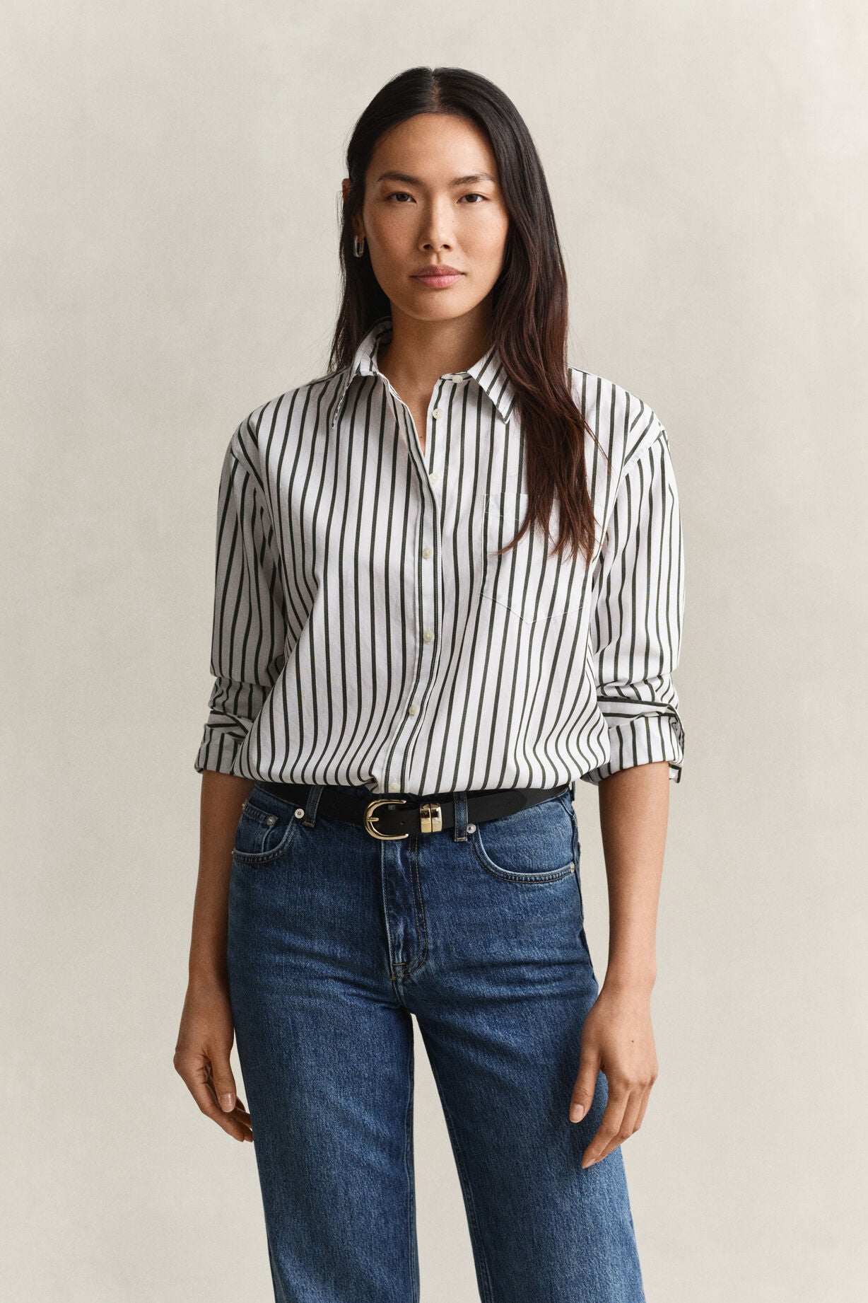 Relaxed Classic Poplin Striped Shirt