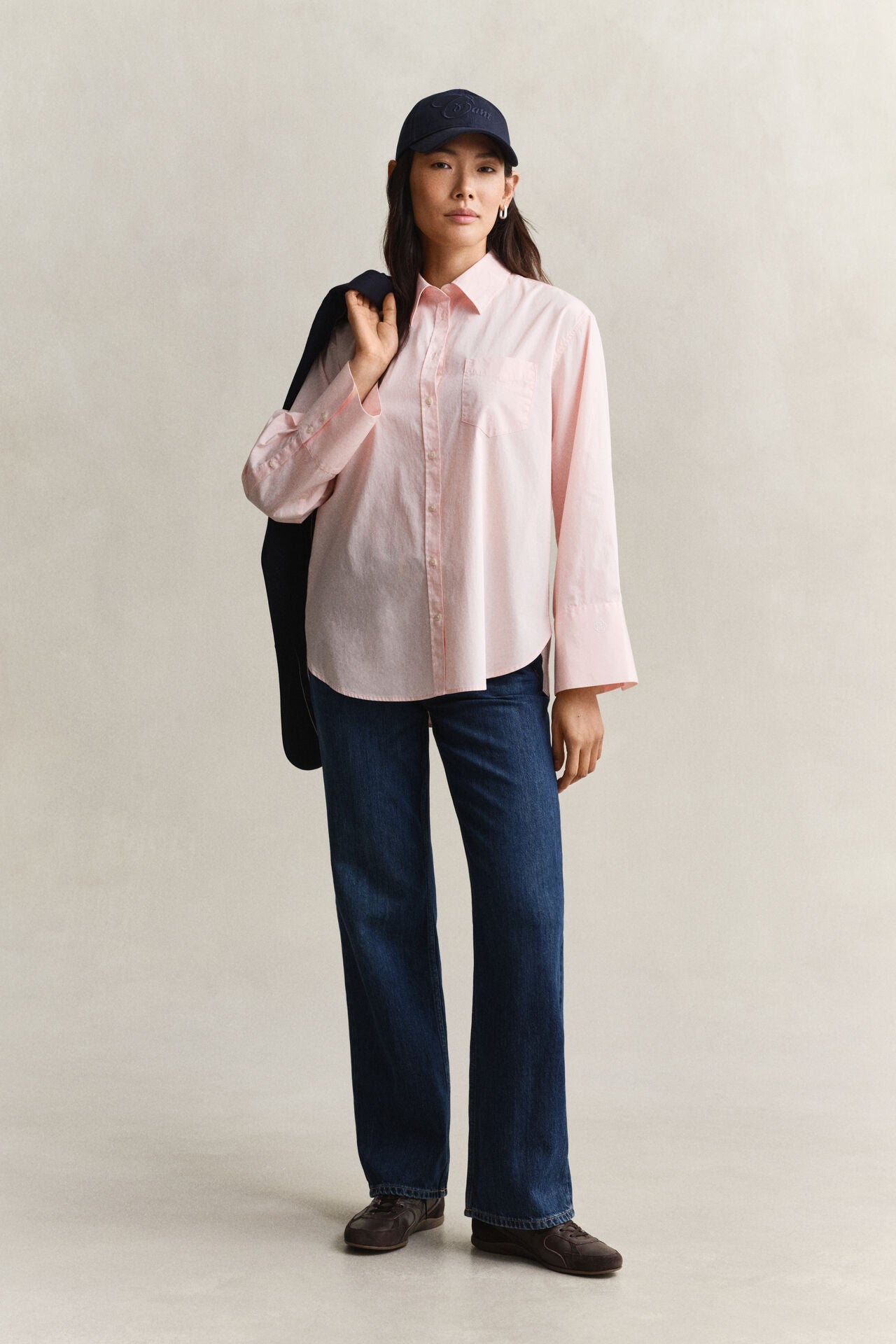 Gant  Relaxed Fit Classic Poplin Wide Sleeve Shirt