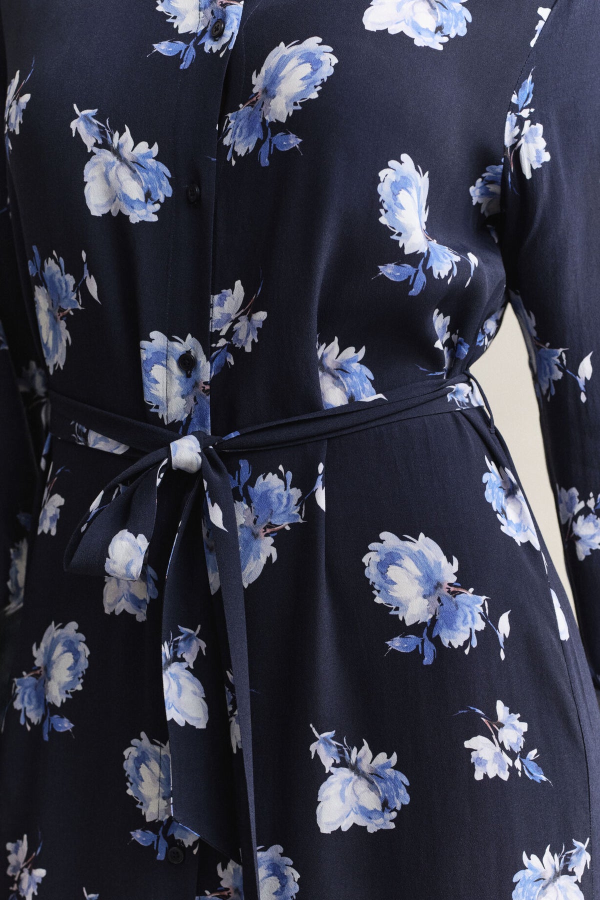 Gant  Floral Printed Fluid Long Sleeve Shirt Dress