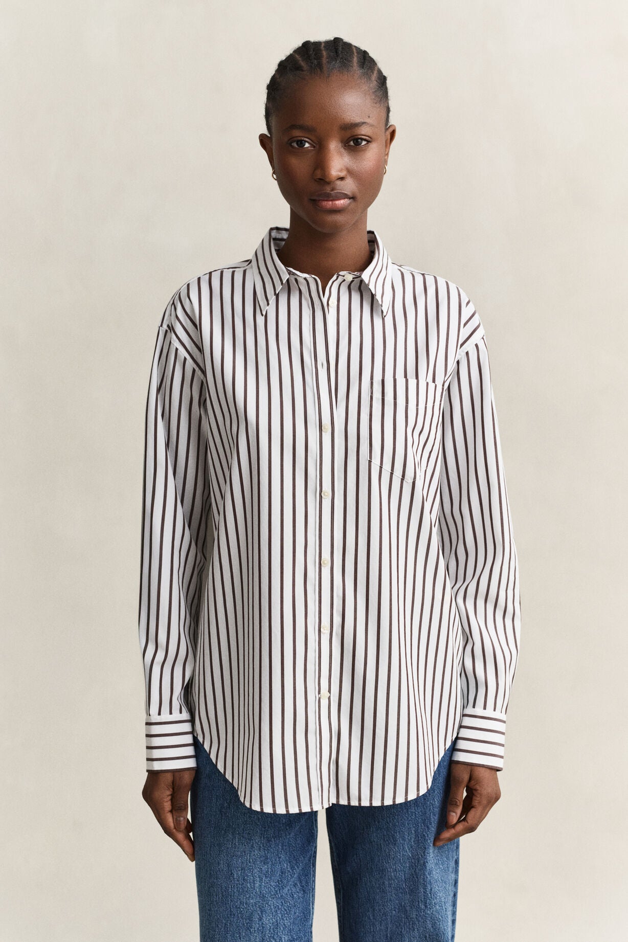 Relaxed Classic Poplin Striped Shirt