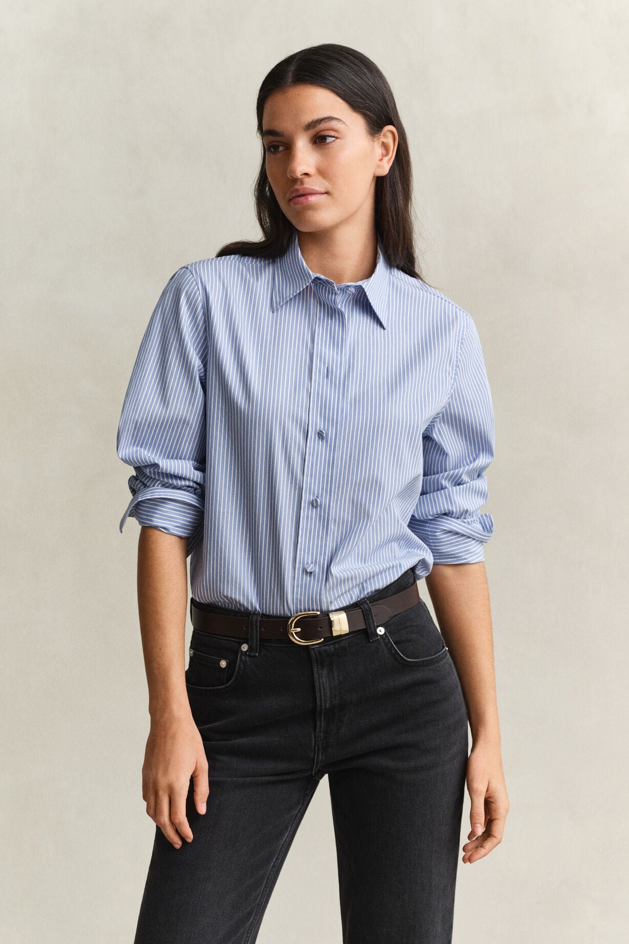 Striped Yoke Detail Shirt