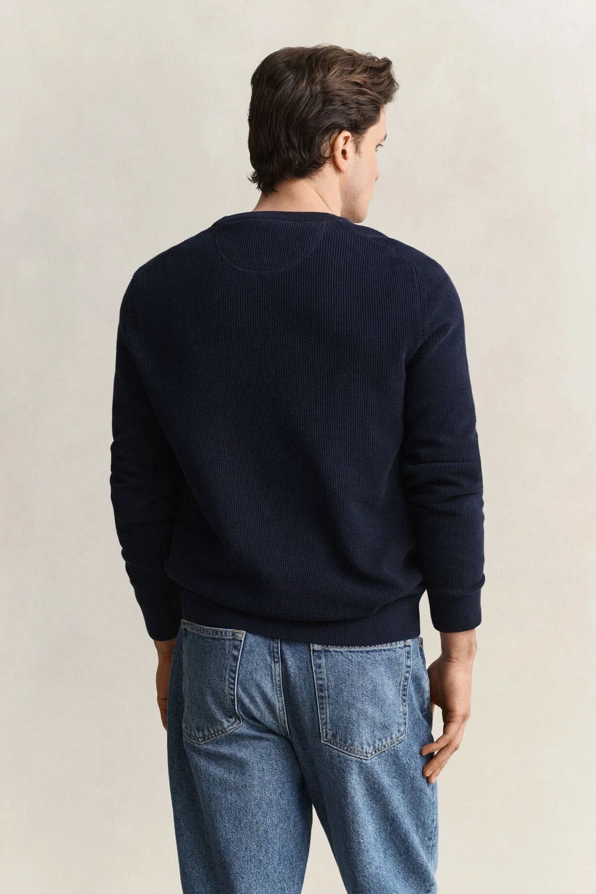 Micro Textured Cotton C-Neck