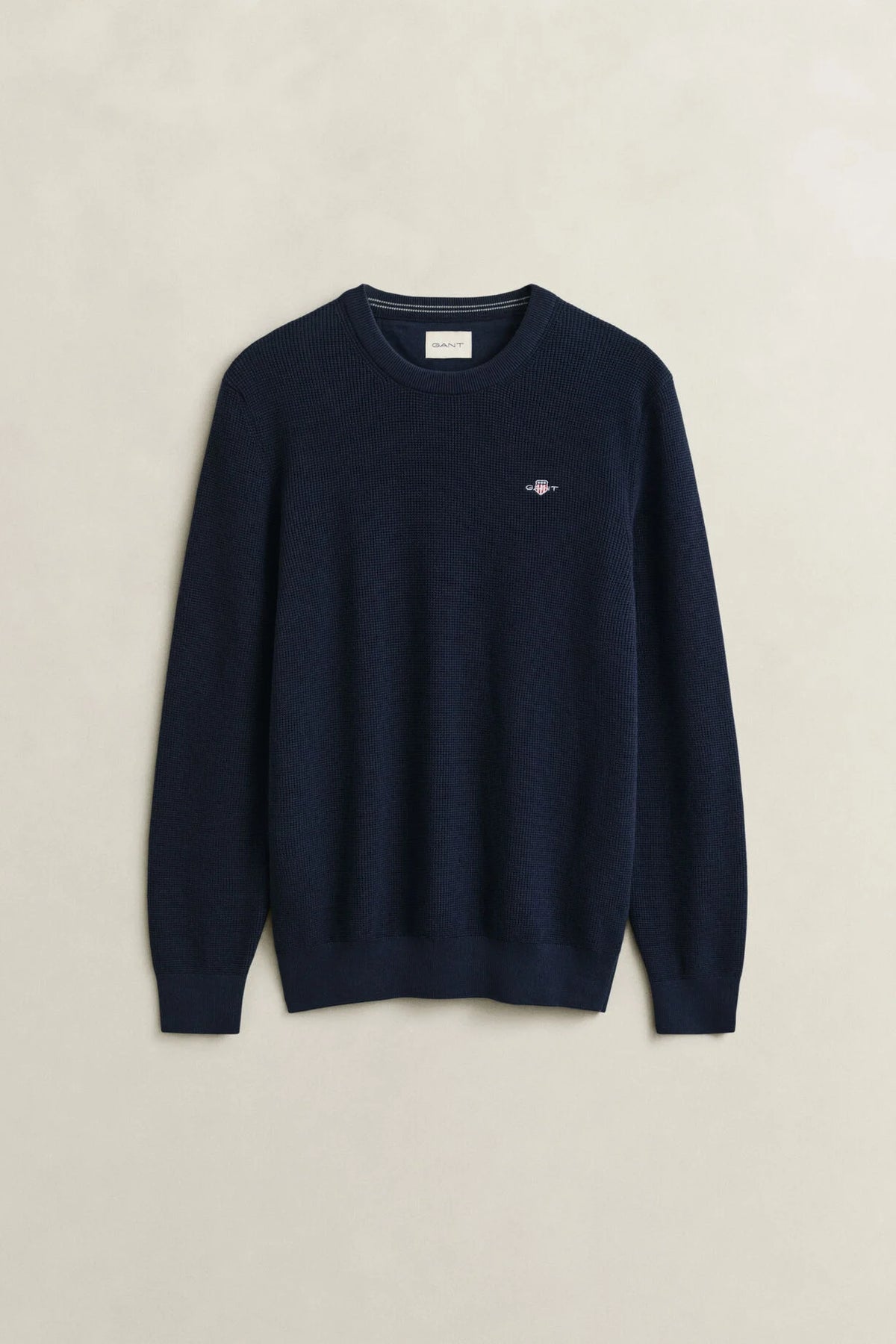 Micro Textured Cotton C-Neck