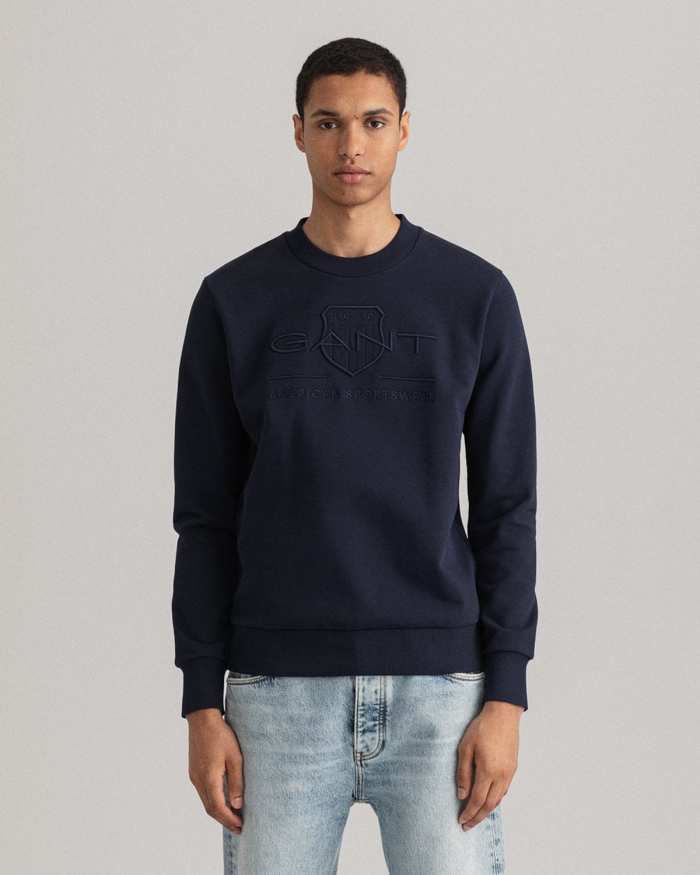 Tonal Shield Crew Neck Sweatshirt