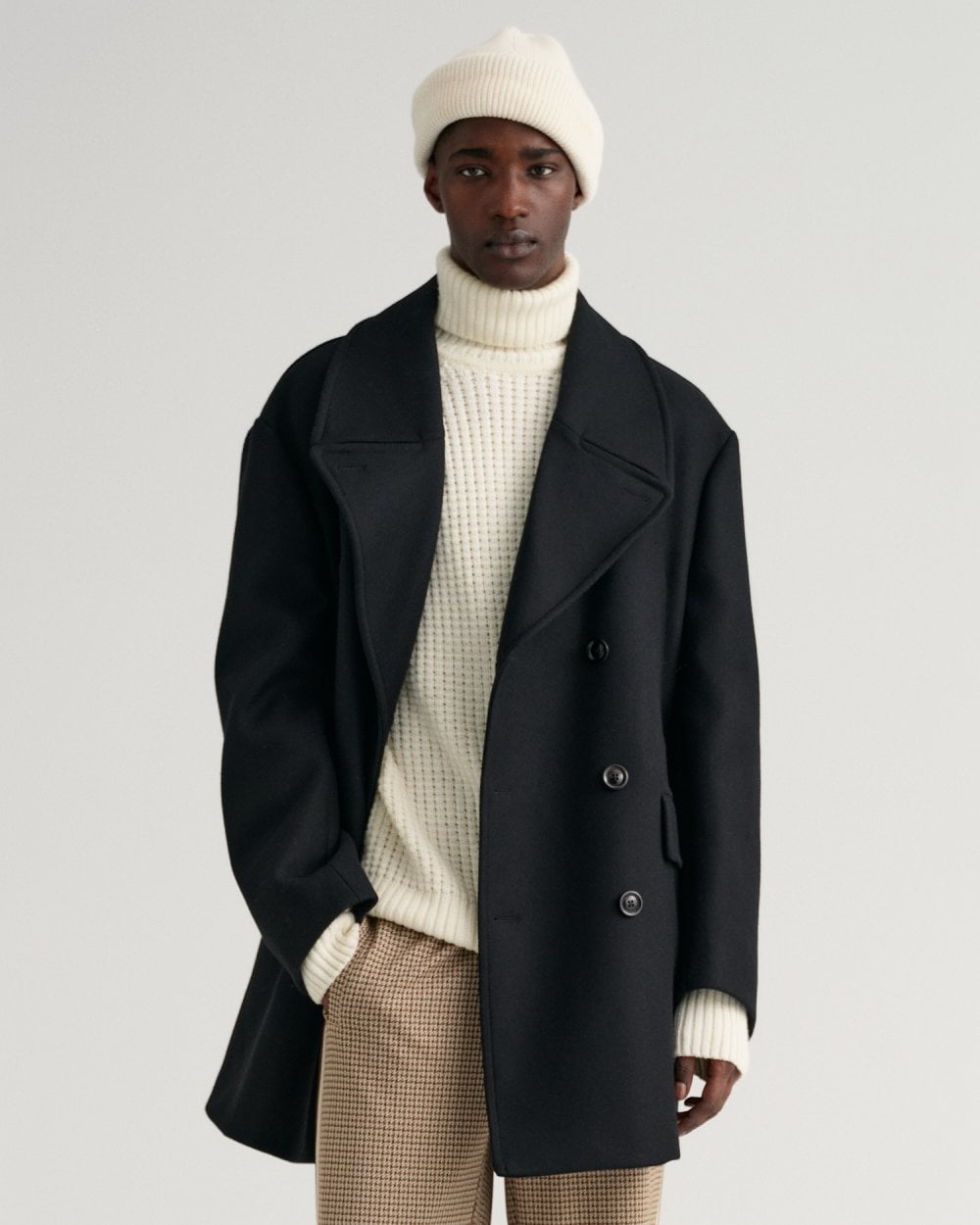 Oversized Wool Peacoat