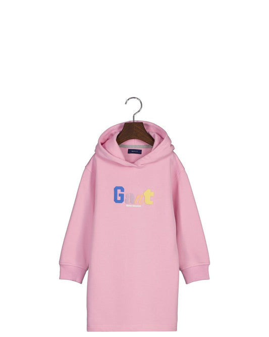 Girls GANT Print Hoodie Dress