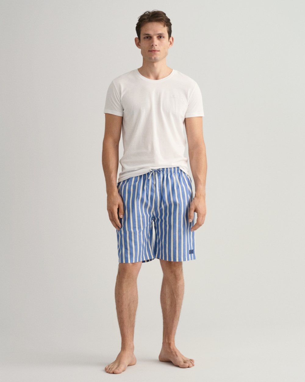 Oxford Stripe Pajama Shorts