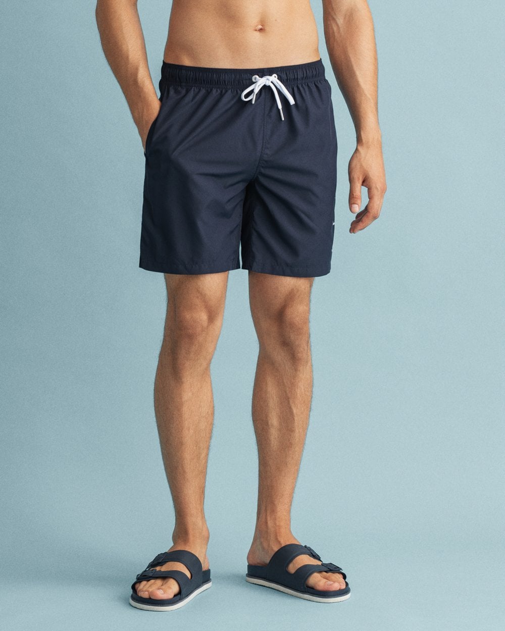 Long Cut Lightweight Logo Swim Shorts