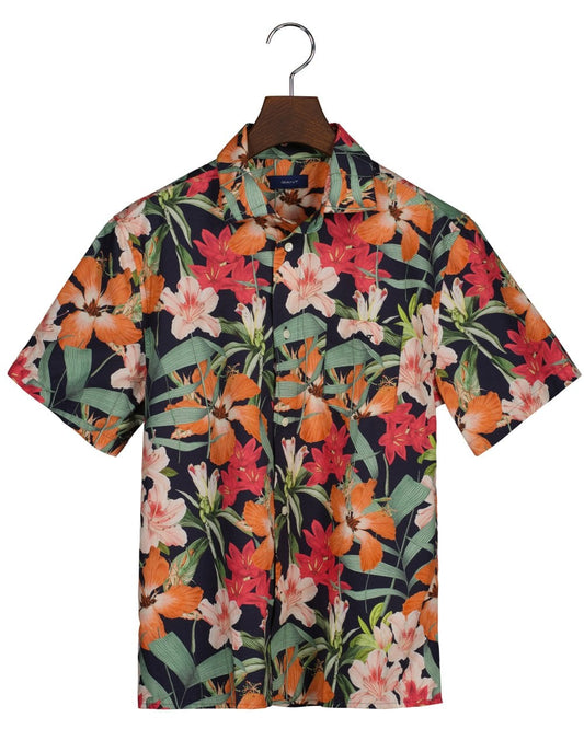 Teen Boys Tropical Print Short Sleeve Shirt