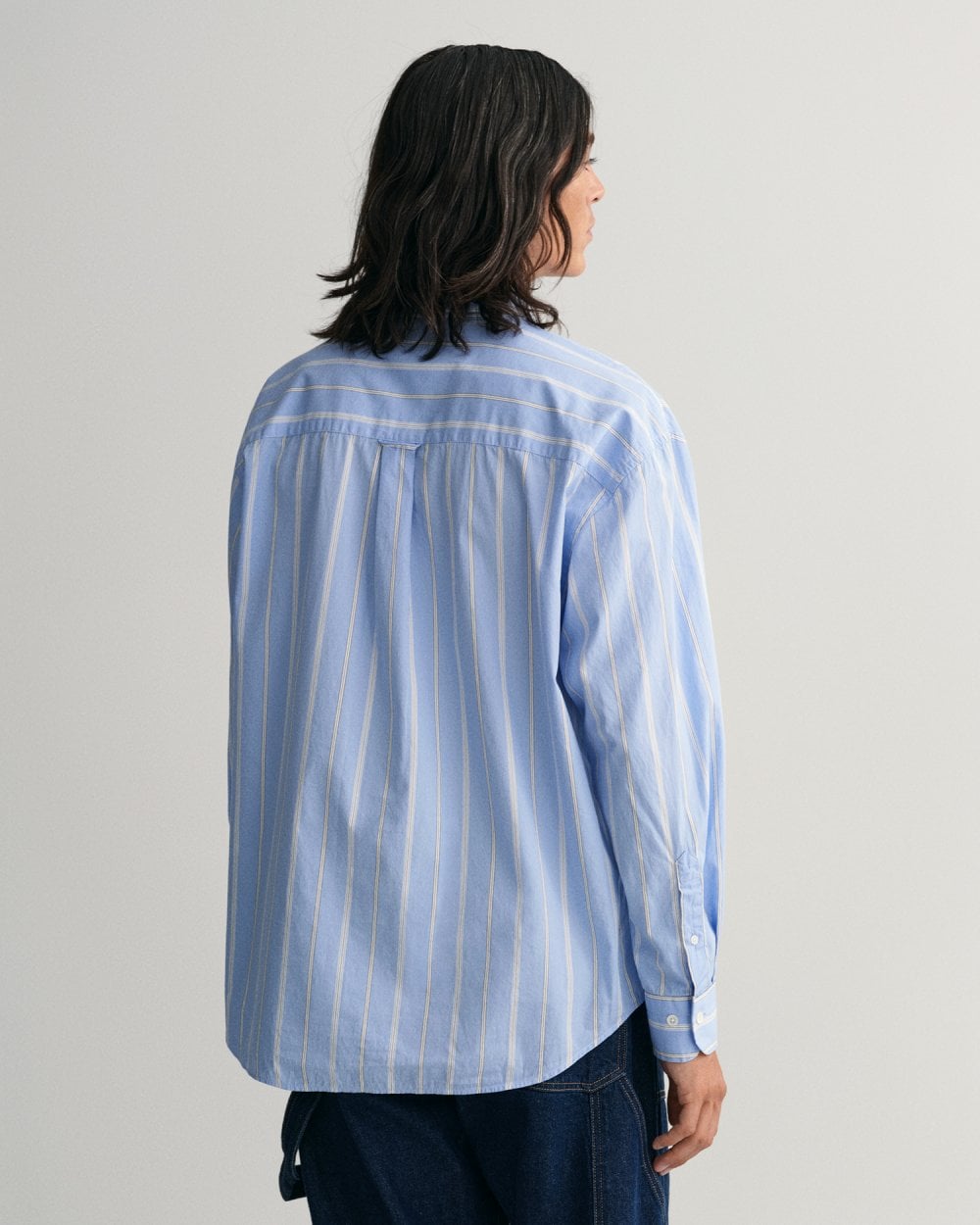 Oversized Striped Poplin Shirt