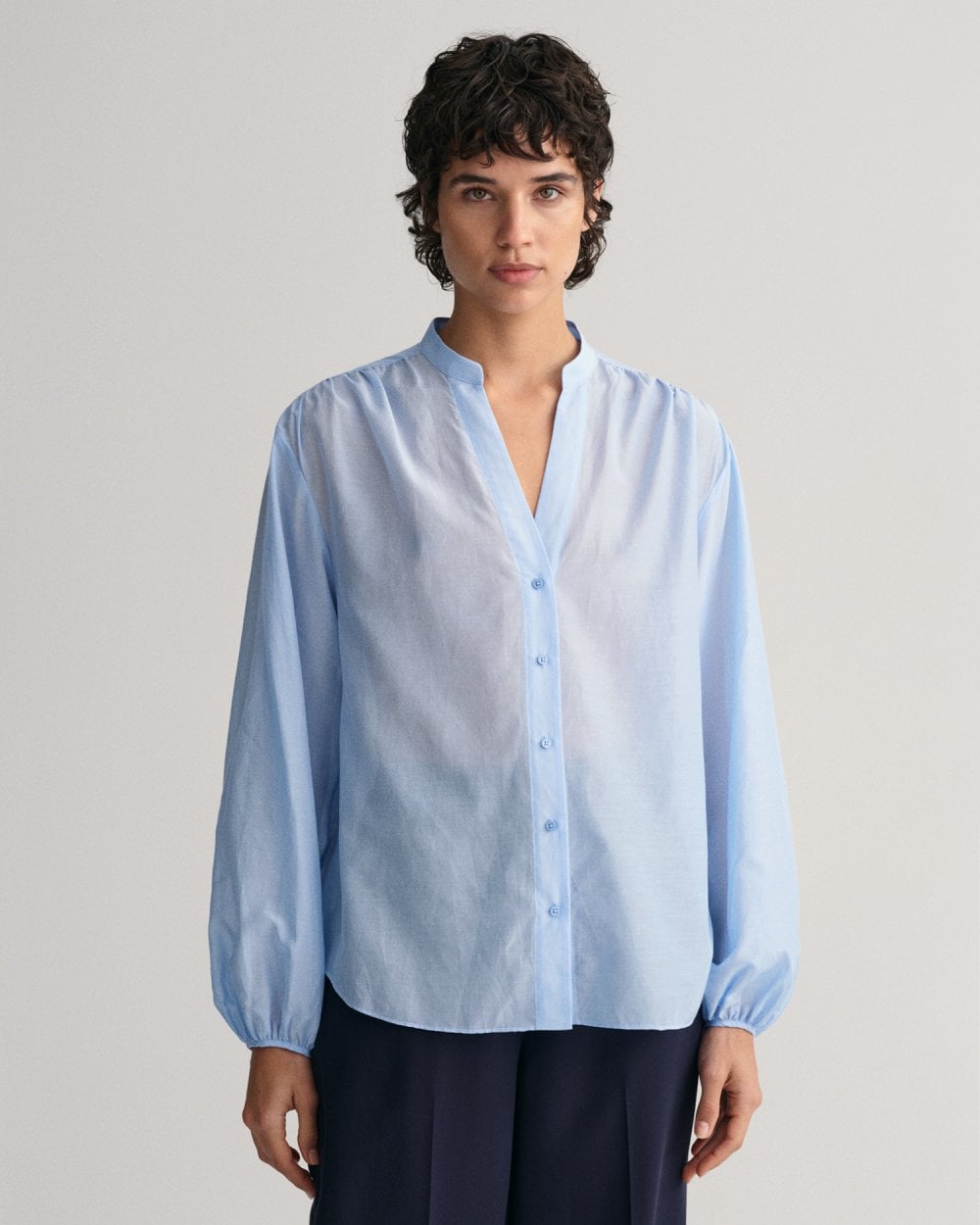 Relaxed Fit Cotton Silk Blouse