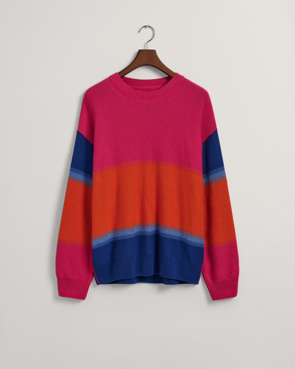 Degrade Striped Crew Neck Sweater